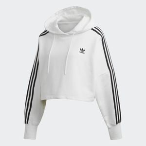 Adidas white cropped hoodie